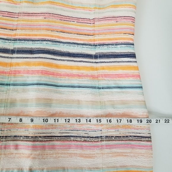 Trina Turk Multi-colored Angela Sandscape Jacquard Short Sleeve Shift Dress 8 - Picture 15 of 16